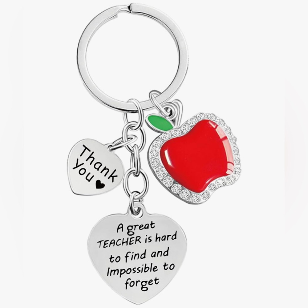 Red Apple Teacher Appreciation Keychain